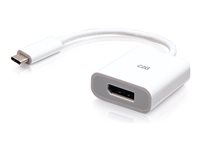 C2G USB-C to DisplayPort Adapter Converter - 4K 60Hz - White - Videokort - USB-C (hane) till DisplayPort (hona) - Thunderbolt 3 / Thunderbolt 4 - 4K60Hz stöd - vit C2G26934