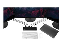 StarTech.com 4K USB-C-docka för tre skärmar med 5 USB 3.0-portar - 100W PD - Dockningsstation - USB-C - HDMI, DP - 1GbE - 100 Watt - TAA-kompatibel DK30CH2DEPUE