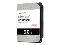 WD Ultrastar DC HC560 - Hårddisk - 20 TB - inbyggd - 3.5" - SAS 12Gb/s - 7200 rpm - buffert: 512 MB 0F38652