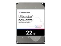 WD Ultrastar DC HC570 - Hårddisk - krypterat - 22 TB - inbyggd - 3.5" - SAS 12Gb/s - 7200 rpm - buffert: 512 MB - Self-Encrypting Drive (SED) 0F48051