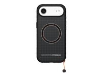 OtterBox Sole Series - Baksidesskydd för mobiltelefon - MagSafe-kompatibilitet - polykarbonat, nylontextil, TPE (termaplastisk elastomer), magnet - midnight circuit (black) - för Apple iPhone Air 77-99400