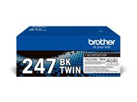 Brother TN247BK TWIN - 2-pack - Lång livslängd - svart - original - tonerkassett - för Brother DCP-L3510, L3517, L3550, HL-L3290, MFC-L3710, L3730, L3750, L3770 TN247BKTWIN