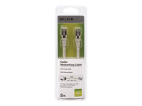 Belkin - Patch-kabel - RJ-45 (hane) till RJ-45 (hane) - 2 m - STP - CAT 5e - formpressad, hakfri - grå A3L791CP02M-H-S