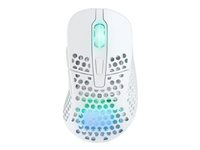 CHERRY Xtrfy M4 - Mus - RGB - optisk - trådlös - 2.4 GHz - trådlös USB-mottagare - vit M4W-RGB-WHITE
