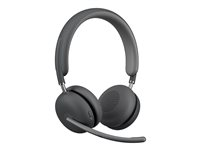 Logitech Zone Wireless 2 UC - Headset - på örat - Bluetooth - trådlös - aktiv brusradering - USB-C via Bluetooth-adapter - grafit - Optimerad för UC 981-001311