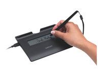 Wacom Sign&Save Mobile STU-300 - Signaturterminal med LCD-bildskärm - 9.9 x 2.5 cm - elektromagnetisk - kabelansluten - USB - svart STU-300SV-ENES
