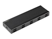 StarTech.com USB-C 10 Gbps till M.2 NVMe eller M.2 SATA SSD-inneslutning - Portabel extern M.2 PCIe/SATA NGFF SSD-inneslutning i aluminium - USB Type-C och USB-A värdkablar - Stöder 2230/2242/2260/2280 - Förvaringslåda - M.2 - M.2 Card - USB 3.2 (Gen 2) - svart - TAA-kompatibel SM2E1BMU31C