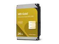 WD Gold WD261KRYZ - Hårddisk - Enterprise - 26 TB - inbyggd - 3.5" - SATA 6Gb/s - 7200 rpm - buffert: 512 MB WD261KRYZ