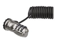 StarTech.com 6ft (1.8m) Self-Coiling Laptop Cable Lock, Portable 3-Digit Combination Security Cable Lock for K-Slot Laptop/Computer/Desktop/Device, Coiled Anti-Theft Steel Cable Combo Lock - 6 ft Coiled Cable Lock (LTLOCK3DCOIL) - Lås för säkerhetskabel - 1.8 m LTLOCK3DCOIL