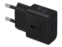 Samsung EP-T2510N - Strömadapter - 25 Watt - 3 A - PD 3.0, PD/PPS, SFC (USB-C) - på kabel: USB-C - svart EP-T2510NBEGEU