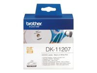Brother DK-11207 - Svart på vitt - 100 CD/DVD-etiketter - för Brother QL-1050, QL-500, QL-550, QL-560, QL-570, QL-600, QL-650, QL-710, QL-720, QL-820 DK11207