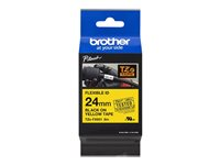 Brother TZe-FX651 - Lim - svart på gult - Rulle ( 2,4 cm x 8 m) 1 kassett(er) flexibel ID-tejp - för P-Touch PT-E550; P-Touch Cube PT-P910; P-Touch Cube Plus PT-P710; P-Touch Cube Pro PT-P910 TZEFX651