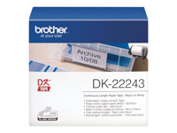 Brother DK-22243 - Papper - svart på vitt - Rulle (10,2 cm x 30,5 m) 1 rulle (rullar) löpande etiketter - för Brother QL-1050 TypeA, QL-1050N DK22243