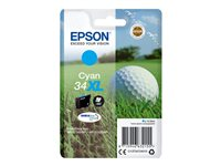 Epson 34XL - 10.8 ml - XL - cyan - original - bläckpatron - för WorkForce Pro WF-3720, WF-3720DWF, WF-3725DWF C13T34724010
