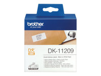 Brother DK-11209 - Svart på vitt - 800 adresslappar - för Brother QL-1050, QL-500, QL-550, QL-560, QL-570, QL-650, QL-710, QL-720, QL-820 DK11209