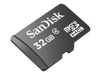 SanDisk - Flash-minneskort (adapter, microSDHC till SD inkluderad) - 32 GB - Class 4 - microSDHC - svart SDSDQB-032G-B35