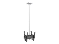 Multibrackets M Ceiling Mount Pro MBC1UX2 - Monteringssats (takplatta, 2 lutningsarmar, 2 förlängningsrör (80 cm), hårdvaruutrustning) - för 2 LCD-bildskärmar - plast, aluminium, stål - vit - skärmstorlek: 32"-75" - takmonterbar 7350022738652