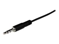 StarTech.com 2m Slim 3.5mm Stereo Extension Audio Cable - Male / Female - Headphone Audio Extension Cable Cord - 2x Mini Jack 3.5mm - 2 m (MU2MMFS) - Ljudförlängningskabel - mini-phone stereo 3.5 mm hona till mini-phone stereo 3.5 mm hane - 2 m - svart MU2MMFS