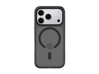 Belkin SheerForce Grip Series - Baksidesskydd för mobiltelefon - MagSafe-kompatibilitet - tillverkas av återvunna material - svart - för Apple iPhone 17 Pro MSA035HQBK