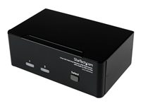 StarTech.com DVI VGA KVM-switch för dubbla skärmar USB med 2 portar, audio & USB 2.0-hubb - Omkopplare för tangentbord/video/mus/ljud/USB - 2 x KVM/ljud/USB - 1 lokal användare - skrivbordsmodell - för P/N: IM12D1500P, SVA12M2NEUA, SVA12M5NA, USBDVI4N1A6, USBVGA4N1A10, USBVGA4N1A6 SV231DDVDUA