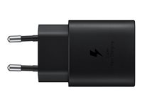 Samsung EP-TA800 - Strömadapter - 25 Watt - 3 A - SFC (USB-C) - svart - för Galaxy A20, A50, A70, A8s, M30, M40, Note10, S20, S20 5G, S20+ 5G, Z Flip, Z Flip 5G EP-TA800NBEGEU