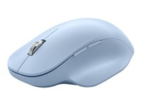 Microsoft Bluetooth Ergonomic Mouse - Mus - ergonomisk - optisk - 5 knappar - trådlös - Bluetooth 5.0 LE - pastellblå 222-00053