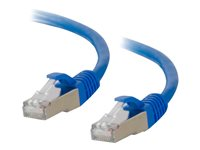 C2G Cat6a Booted Shielded (STP) Network Patch Cable - Patch-kabel - RJ-45 (hane) till RJ-45 (hane) - 15 m - STP - CAT 6a - formpressad, hakfri, tvinnad - blå 89928