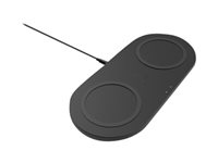 Belkin BoostCharge Dual - Trådlös laddningsplatta + växelströmsadapter - 10 Watt - svart WIZ002VFBK