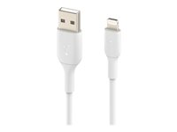 Belkin BoostCharge - Lightning-kabel - Lightning hane till USB hane - 1 m - vit (paket om 2) CAA001BT1MWH2PK