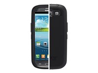 OtterBox Defender Series Samsung GALAXY S III - Skydd för mobiltelefon - silikon, polykarbonat - svart - för Samsung Galaxy S III 77-21692