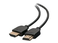C2G 1ft 4K HDMI Cable - Ultra Flexible Cable with Low Profile Connectors - HDMI-kabel - HDMI hane till HDMI hane - 30.5 cm - dubbelt skärmad - svart 41361