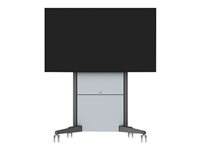 SMS Presence - Ställ - för platt panel - aluminiumgrå, antracitgrå - skärmstorlek: från 46 tum - monteringsgränssnitt: upp till 800 x 400 mm - golvstående PR031010-P0