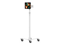Compulocks Universal Invisible Mount Medical Rolling Cart Extended - Ställ - för bärbar dator/surfplatta - vit - golvstående MCRSTDEXWSMP01W