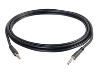 C2G Slim 10ft Slim Aux 3.5mm Audio Cable - M/M - Ljudkabel - mini-phone stereo 3.5 mm hane till mini-phone stereo 3.5 mm hane - 3.05 m - skärmad - svart 22602