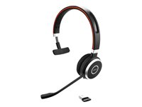 Jabra Evolve 65 SE MS Mono - Headset - på örat - Bluetooth - trådlös - USB - med laddningsställ - Certifierad för Microsoft-teams - för Jabra Evolve; LINK 380a MS 6593-833-399