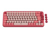 Logitech POP Keys - Tangentbord - trådlös - Bluetooth 5.1, Bluetooth LE - QWERTY - hela norden - tangentbrytare: Brown Tactile - hjärtekrossare 920-010733